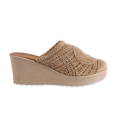 Klapki damskie beżowe T. SOKOLSKI, model IFS 322 NUT