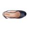 Obuwie letnie damskie granatowe PESCO, model 2030, skóra naturalna
