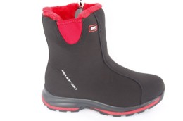 Śniegowce damskie DK, wzór SKIREST 15101, SOFT SHELL Technology, kolor BLK/RED D