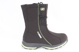 Śniegowce damskie czarne z limonką DK, SNOWBEST 2 1754 BLK/LEMON D, SOFT SHELL Technology
