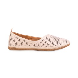 Baleriny damskie beżowe Sokolski, wzór RO 2103 BEIGE, skóra naturalna