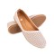 Baleriny damskie beżowe Sokolski, wzór RO 2103 BEIGE, skóra naturalna