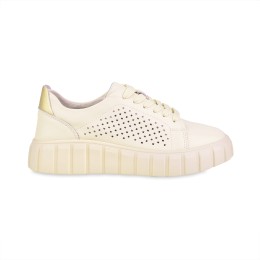 Półbuty damskie beżowe Sokolski, wzór OC W25-46 BEIGE, skóra naturalna