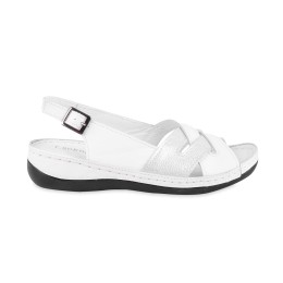 Sandały damskie białe T. Sokolski, model AMI L24-158 WHT, skóra naturalna