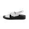 Sandały damskie srebrne JAROMIN, model 7040 Srebrny Crater, skóra naturalna licowa