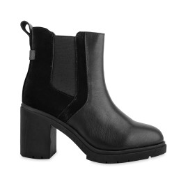 Botki damskie czarne T.SOKOLSKI, model SHI Z24-410 BLK , skóra naturalna