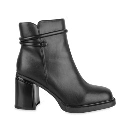 Botki damskie czarne T.SOKOLSKI, model HW Z24-262 BLK , skóra naturalna