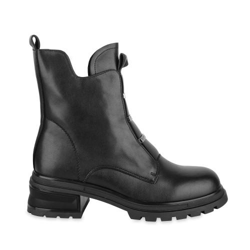 Botki damskie czarne T.SOKOLSKI, model HW Z24-266 BLK , skóra naturalna licowa