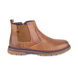 Botki męskie brązowe SOKOLSKI, model CHV Z24-80 TAN, skóra naturalna