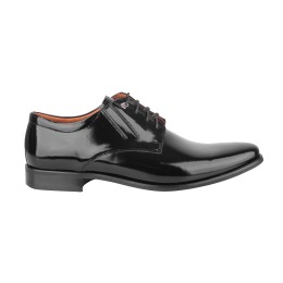 Eleganckie półbuty męskie wizytowe czarny lakierek BUT BAL, model 480, skóra naturalna