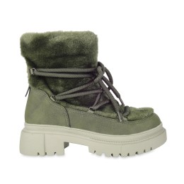 Botki damskie zielone T.SOKOLSKI, model TW Z24-309 GREEN , skóra naturalna nubuk