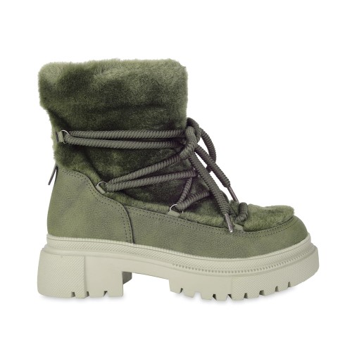 Botki damskie zielone T.SOKOLSKI, model TW Z24-309 GREEN , skóra naturalna nubuk