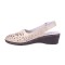 Sandały damskie beżowe T. Sokolski, model LYN L25-27 BEIGE, skóra naturalna ażurowa