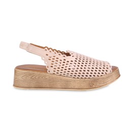 Sandały damskie beżowe T. Sokolski, model MIR L25-724 BEIGE, skóra naturalna ażurowa