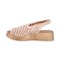 Sandały damskie beżowe T. Sokolski, model MIR L25-724 BEIGE, skóra naturalna ażurowa