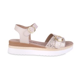 Sandały damskie beżowe COMFORT T. Sokolski, model KEN L25-636 BEIGE, skóra naturalna