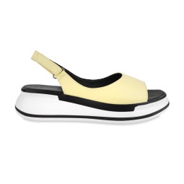 Sandały damskie żółte T. Sokolski, model TS L25-247 YELLOW skóra naturalna licowa