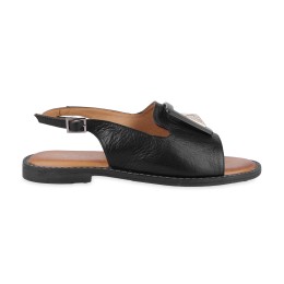 Sandały damskie czarne T. Sokolski, model AMI L25-166 BLK, skóra naturalna licowa