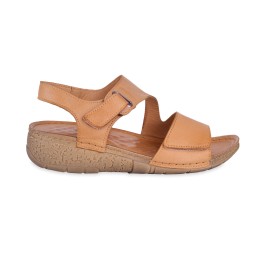 Sandały damskie brązowe T. Sokolski, model AMI L25-524 TABA, skóra naturalna licowa
