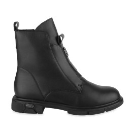 Botki damskie czarne SOKOLSKI, model CF Z25-70 BLK, skóra naturalna licowa