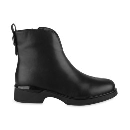 Botki damskie czarne SOKOLSKI, model HW Z25-36 BLK, skóra naturalna licowa 