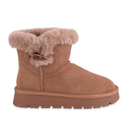 Botki damskie brąz CAMEL SOKOLSKI, model YAN Z25-534 CAMEL, skóra naturalna nubuk