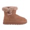 Botki damskie brąz CAMEL SOKOLSKI, model YAN Z25-534 CAMEL, skóra naturalna nubuk