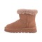 Botki damskie brąz CAMEL SOKOLSKI, model YAN Z25-534 CAMEL, skóra naturalna nubuk
